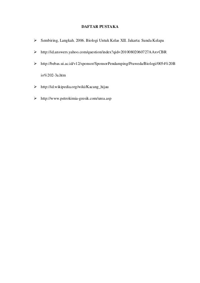 Proposal penelitian pengaruh pupuk urea terhadap tanaman