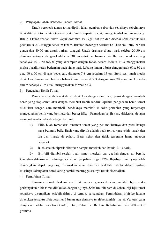 Proposal penelitian tanaman tomat