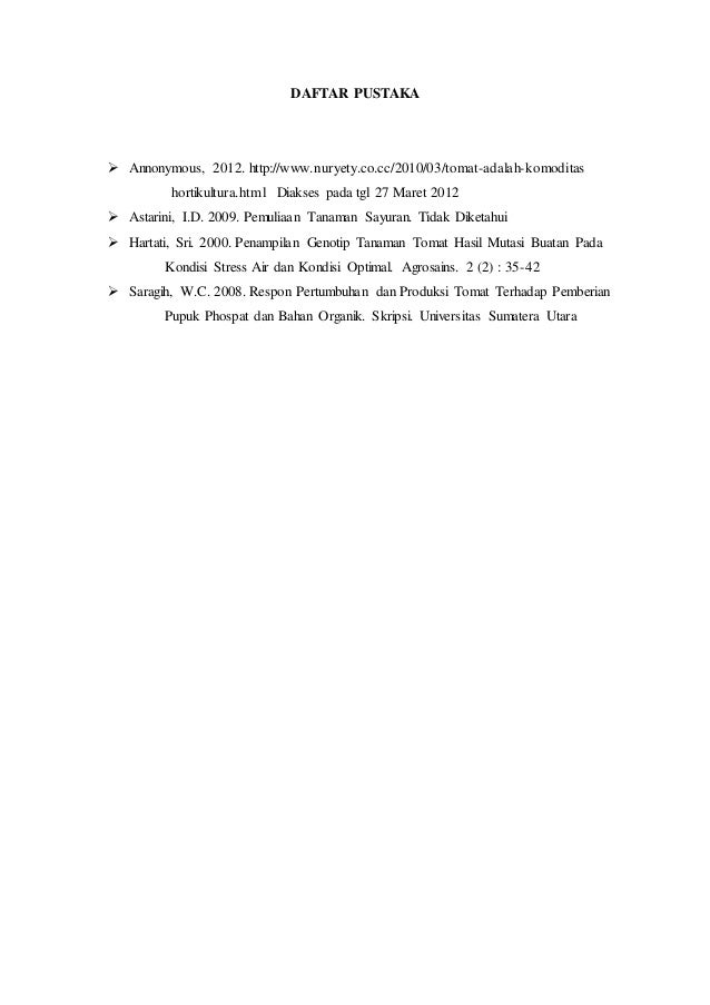 Proposal penelitian tanaman tomat KABUPATEN MUNA