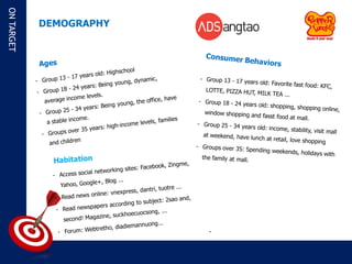 ON TARGET

            DEMOGRAPHY




                         -
 