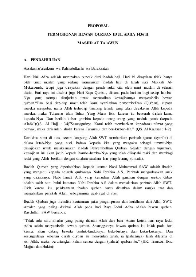 Contoh Surat Qurban - SuratMenyurat.net Contoh Surat Qurban - SuratMenyurat.net