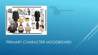 Name: Noel A
Characteristics:
- Isolated
- Constant floating cloud above his head
- Middle-aged
- Slumped back
- Slow walk

PRIMARY CHARACTER MOODBOARD
M2153961

 