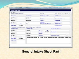 General Intake Sheet Part 1 
 