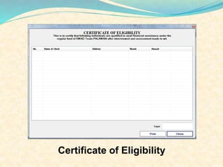 Certificate of Eligibility 
 