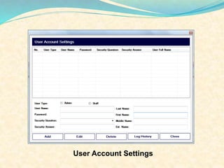 User Account Settings 
 