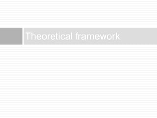 Theoretical framework 
 