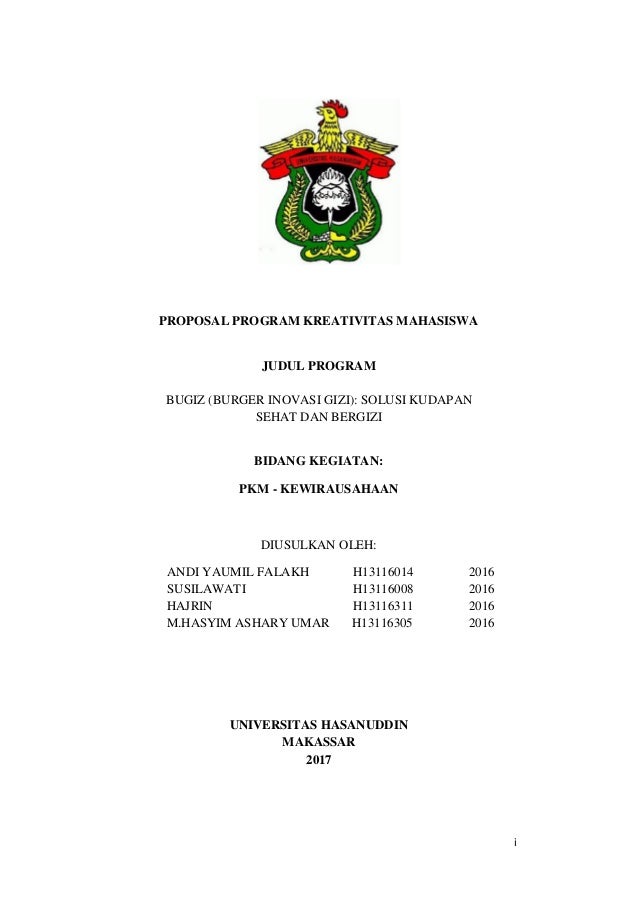 Proposal Program Kreativitas Mahasiswa Kewirausahaan