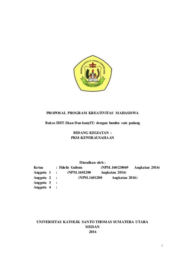 Proposal Program Kreativitas Mahasiswa Modifikasi