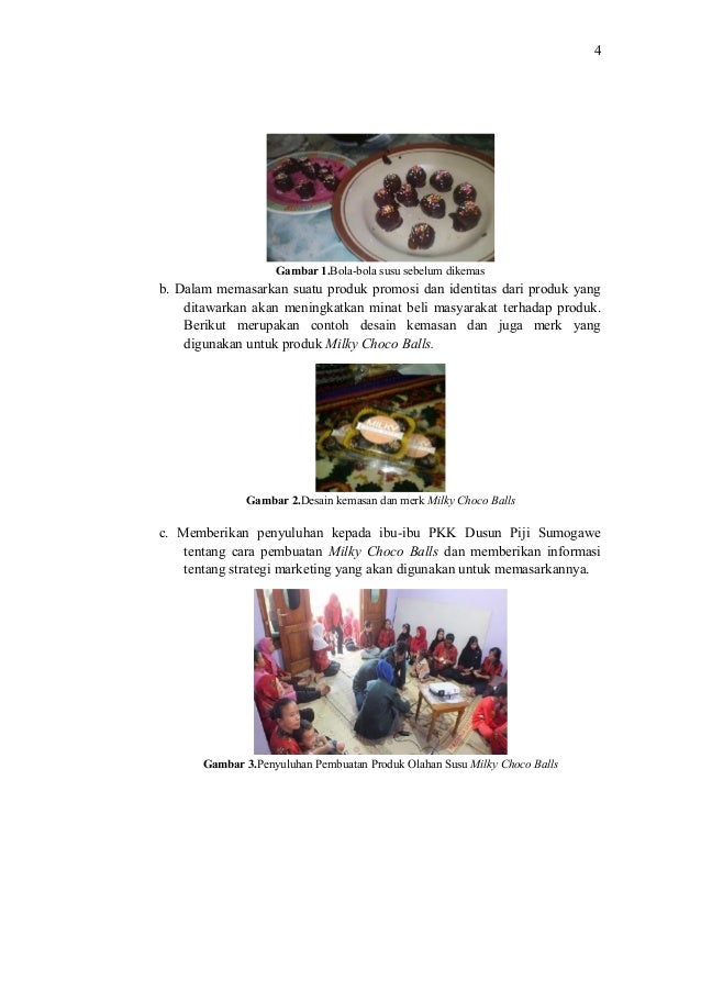 PKM Artikel Ilmiah - inovasi pengolahan susu murni di Desa 