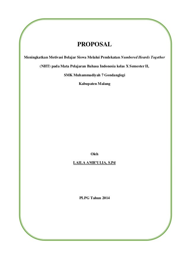 Proposal Ptk Bahasa Indonesia