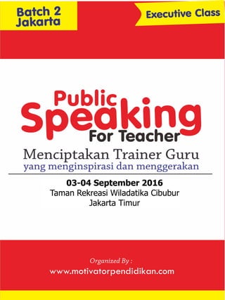 sABTU
03-04 September 2016
Taman Rekreasi Wiladatika Cibubur
Jakarta Timur
 