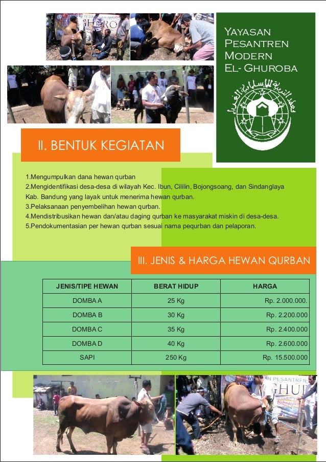 Contoh Proposal Hewan Qurban