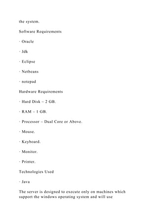 ProposalRequirements document This is part 1 of the project, I .docx