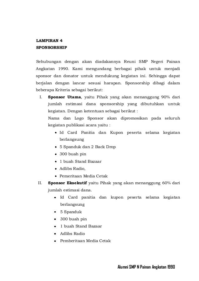 Proposal Reuni Sekolah Contoh Surat Undangan Reuni 2019