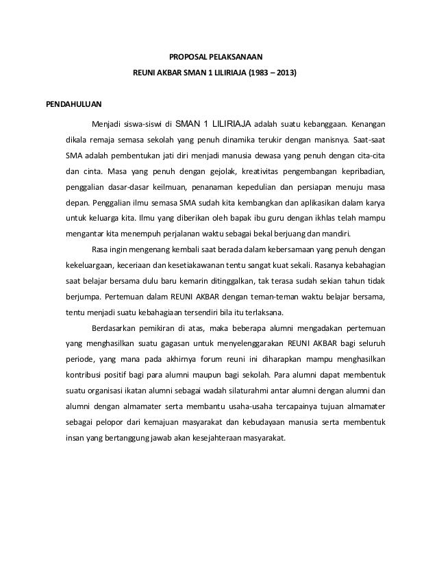 Proposal reuni akbar sman 1 liliriaja (1983 2013)