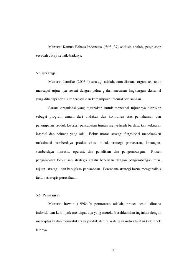 Analisis Strategi Pemasaran Usaha