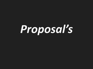 Proposal’s 