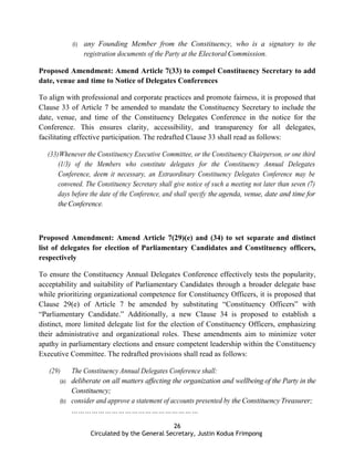 Proposals for amendments to the NPP Constitution | PDF