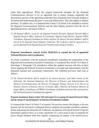 Proposals for amendments to the NPP Constitution | PDF