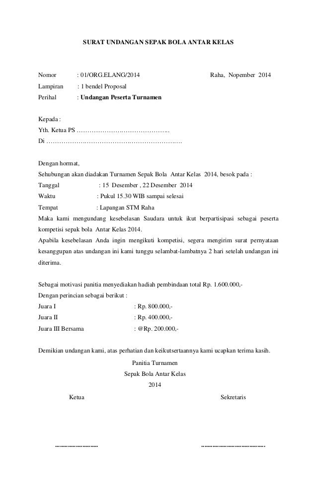 Contoh Surat Undangan Sepak Bola – denah