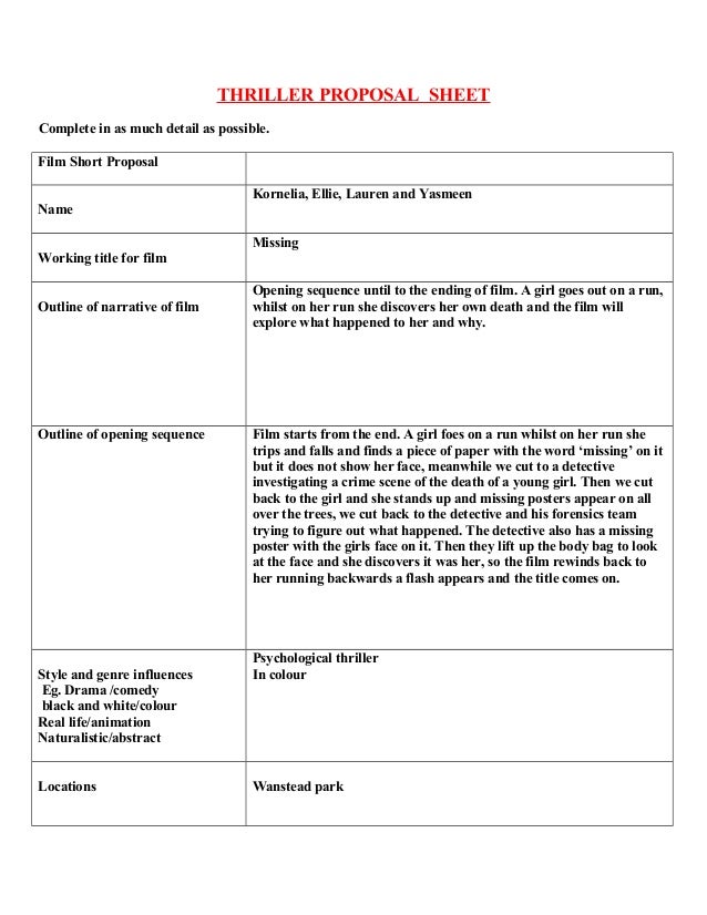 proposal sheet draft proposal sheet