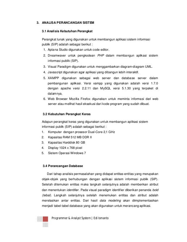 Contoh Portfolio Project Aplikasi Sistem Informasi Publik Sip Untuk