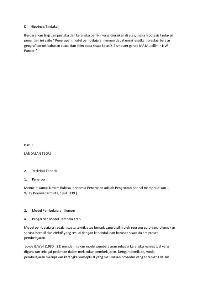 Proposal Skripsi Pendidikan Geografi
