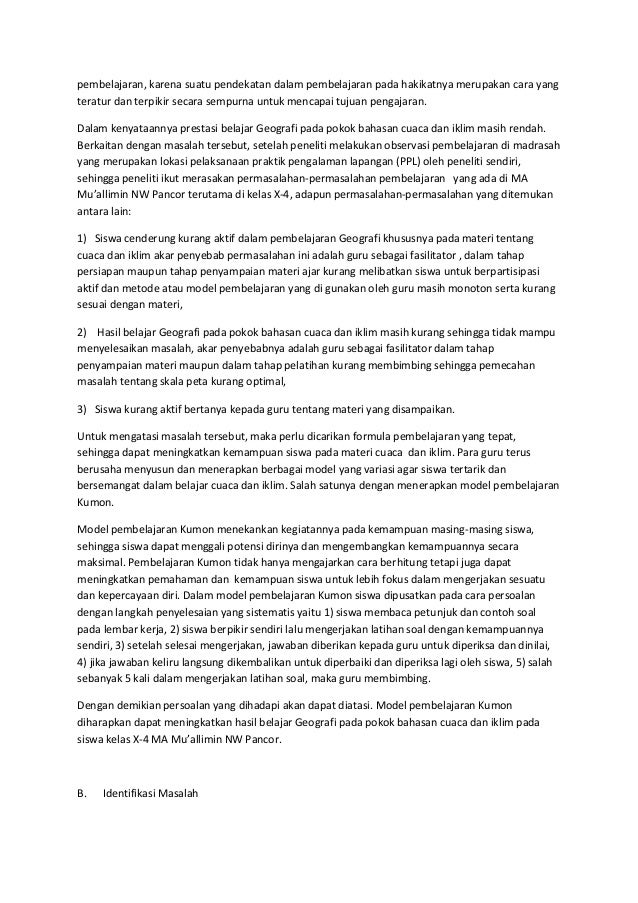 Proposal skripsi pendidikan geografi