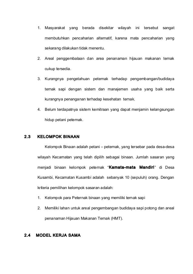 Proposal Ternak Sapi