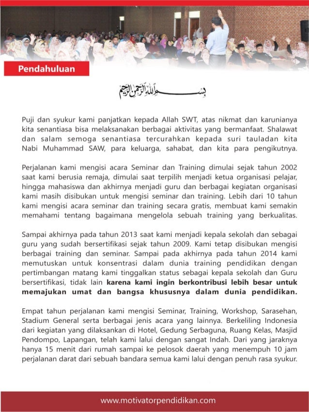 Proposal Training Seminar dan Motivator