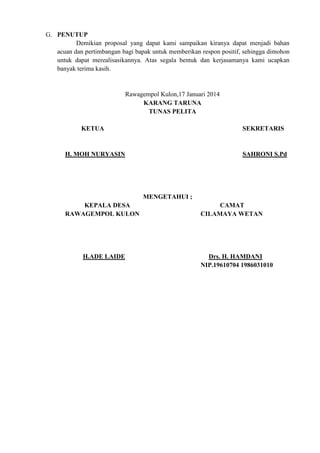 Proposal KARANG TARUNA (UEP)
