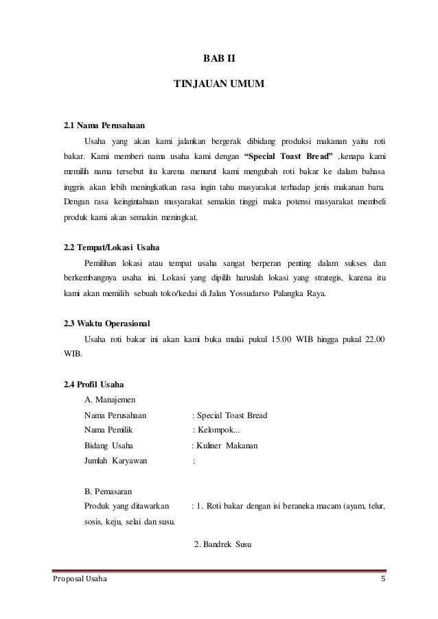 Contoh Proposal Usha Martabak Telur Beserta Swot  Contoh Proposal Usha