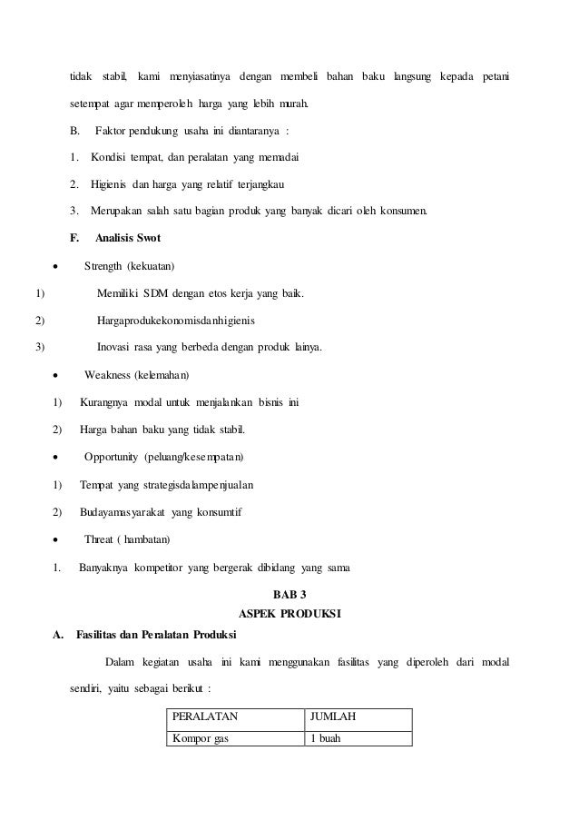 Contoh Proposal Usaha Gorengan Pdf - Simak Gambar Berikut