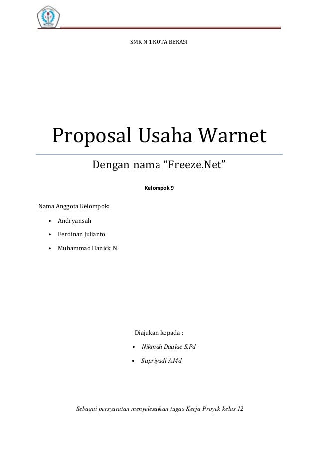 Proposal usaha warnet 1