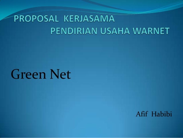 Proposal Usaha Warnet - Prasetyo s 21