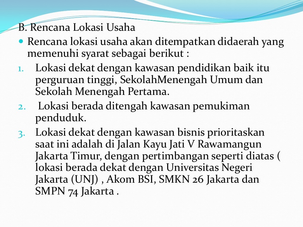 Contoh Proposal Usaha