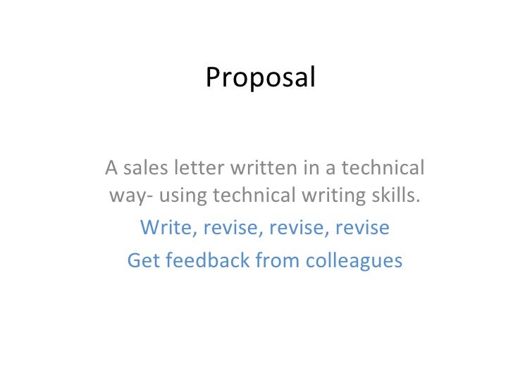 Write a sales proposal