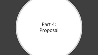 Part 4:
Proposal
 