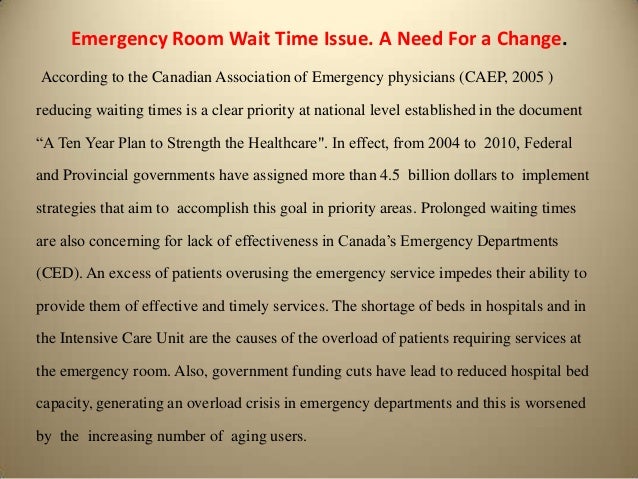 Emergency Room Wait Times By Year Emergency Room Wait Times By Year