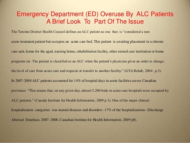 Reducing Emergency Room Overuse Reducing Emergency Room Overuse