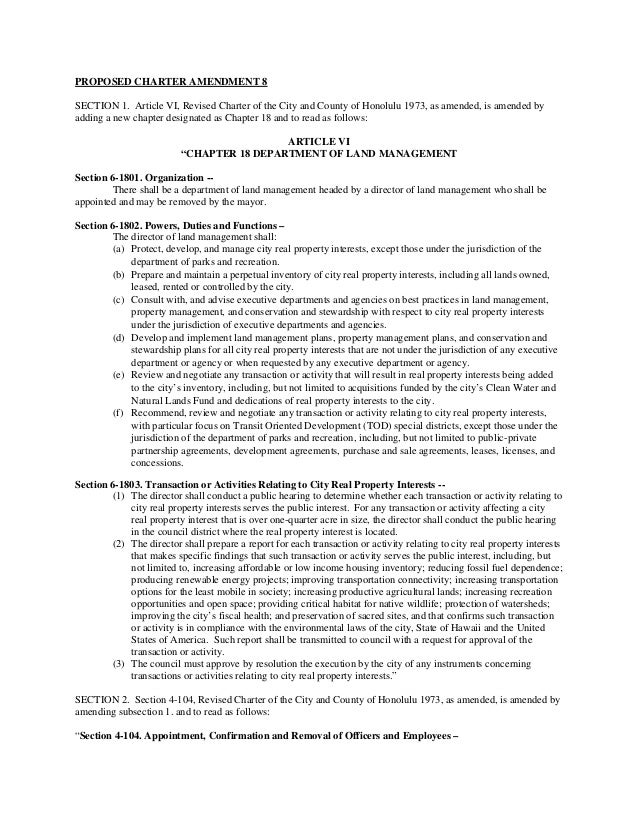 Proposed Charter Amendment 08