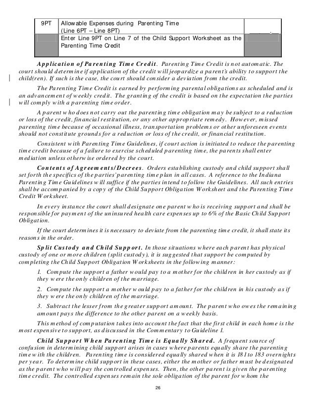 indianas proposed news child support rules non court ordered child support agreement letter