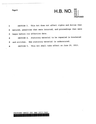 Proposed hb 622 cd1