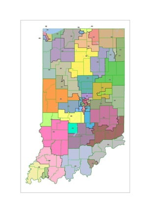 Proposed Indiana State Senate Map