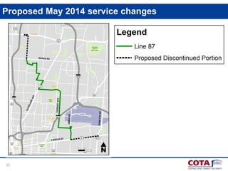 Proposed May 2014 service changes

15

 