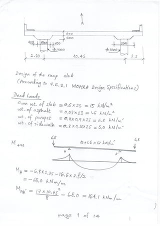 Bridge ramp slab design Jabal Al Noor Mecca