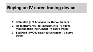 Pv Instrument Testing of PV performance lecture 1 | PPTX