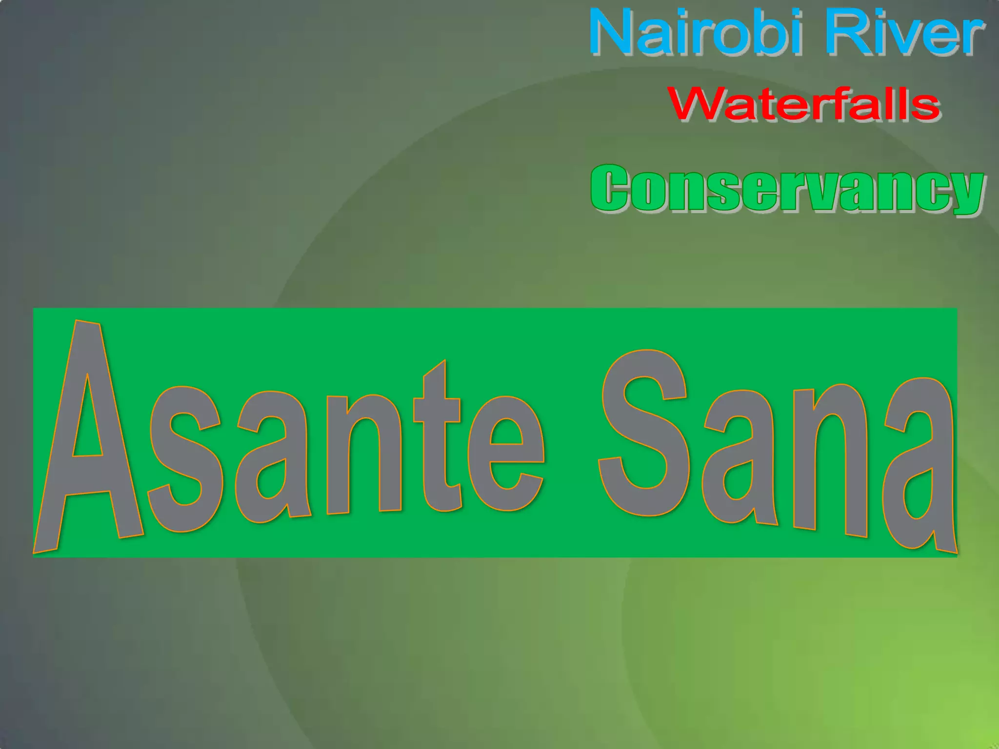 Proposed Nairobi River Waterfalls Conservancy Structure