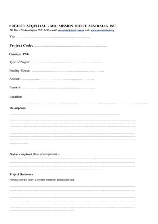 Proposed water sanitation project 2016 | DOCX