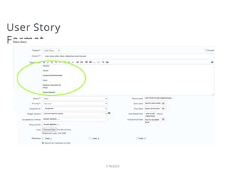 User Story
Format
1/18/2023
 